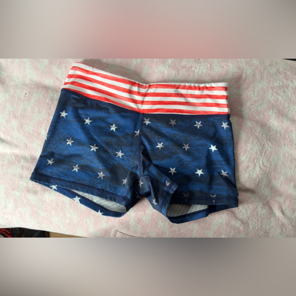 Women's IAB Shorts - Blue and Red Star Pattern